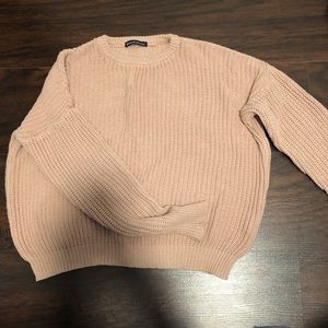 Brandy Melville pink bronx knitted sweater